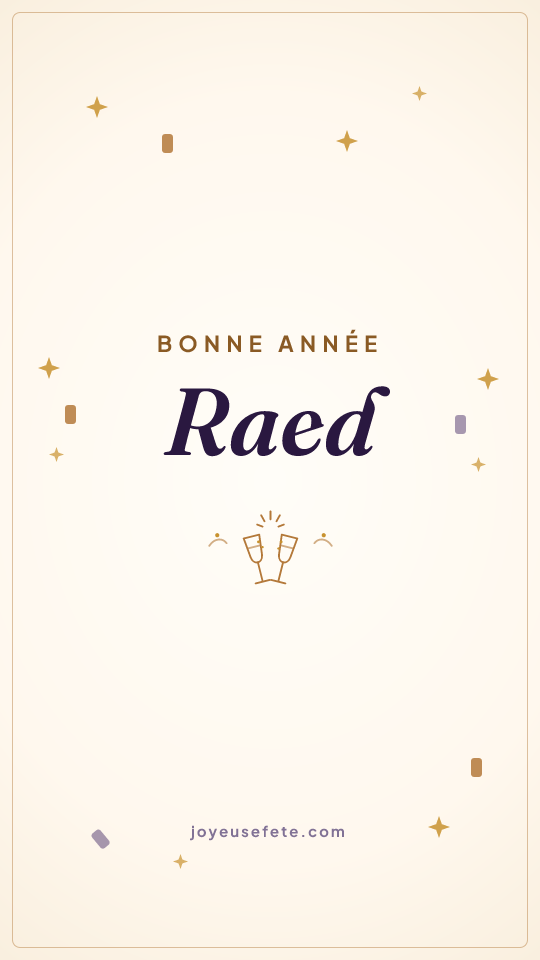 Image « Bonne année Raed » au format story