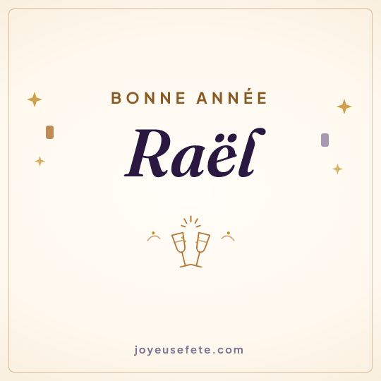 Image carrée « Bonne année Raël » pour WhatsApp