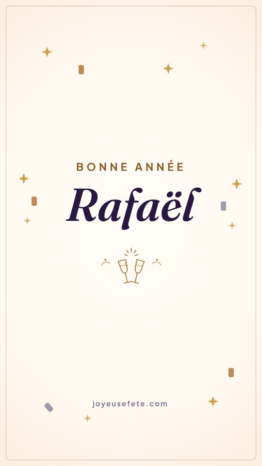 Image « Bonne année Rafaël » au format story