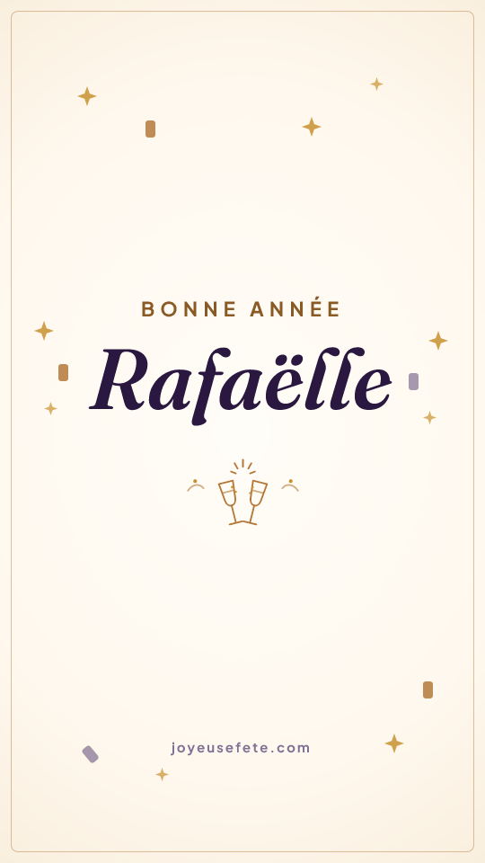 Image « Bonne année Rafaëlle » au format story