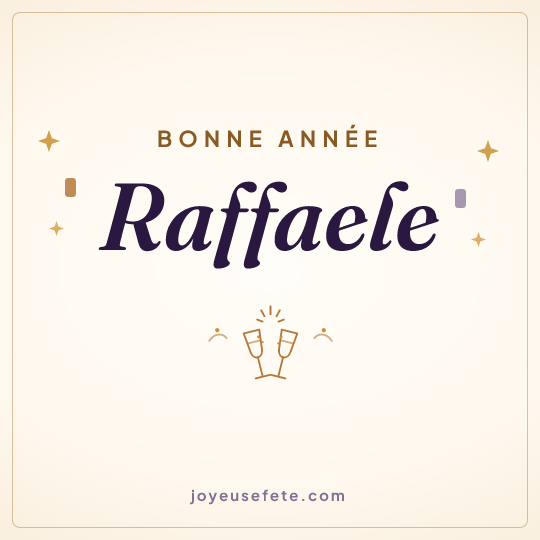 Image carrée « Bonne année Raffaele » pour WhatsApp