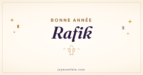 Image « Bonne année Rafik » au format large
