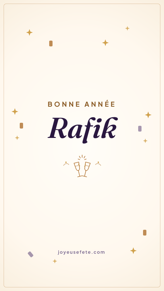 Image « Bonne année Rafik » au format story