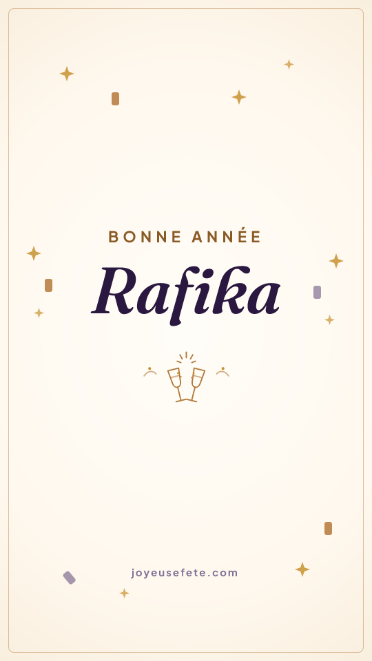 Image « Bonne année Rafika » au format story