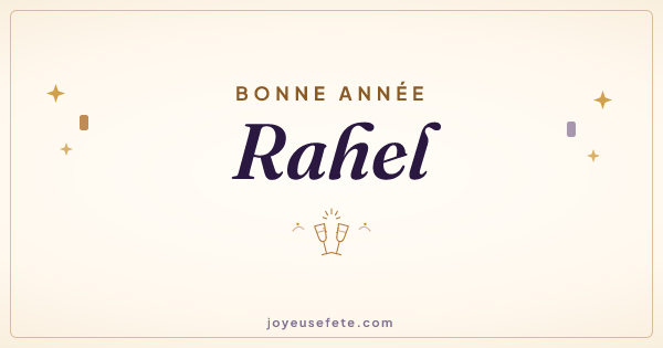 Image « Bonne année Rahel » au format large