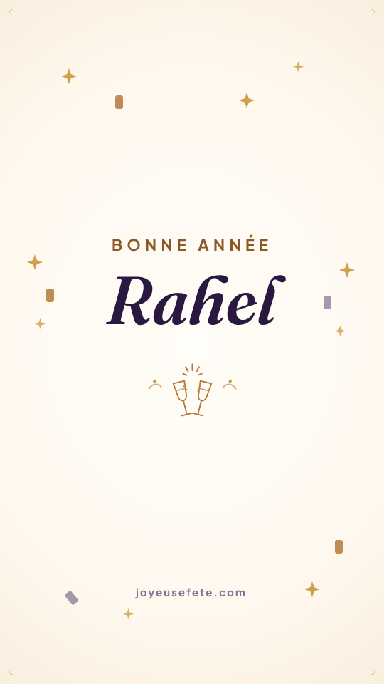 Image « Bonne année Rahel » au format story