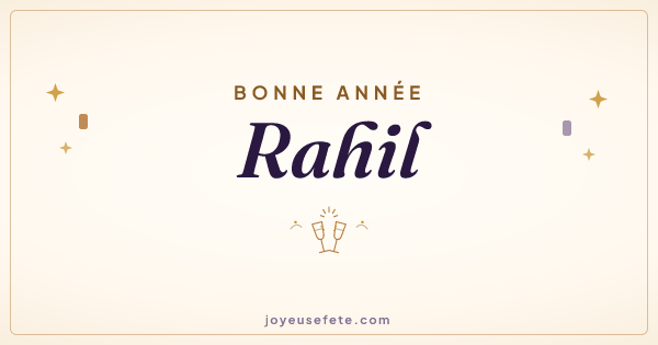 Image « Bonne année Rahil » au format large
