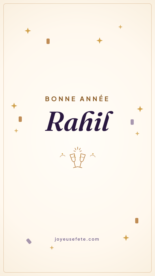 Image « Bonne année Rahil » au format story