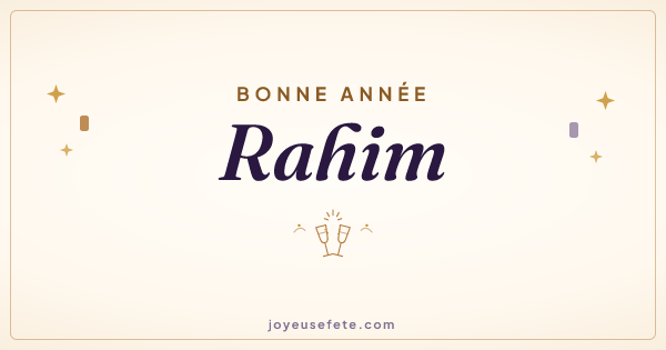 Image « Bonne année Rahim » au format large