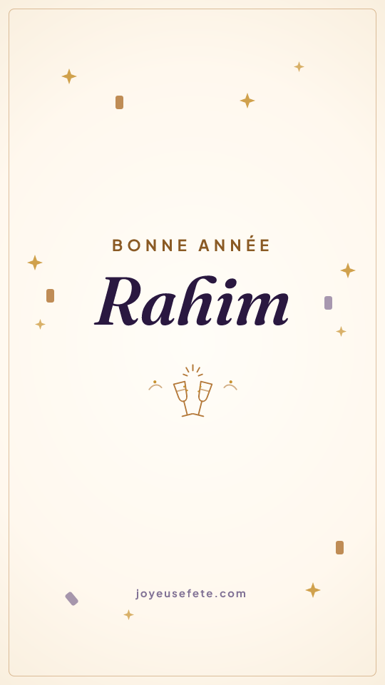 Image « Bonne année Rahim » au format story