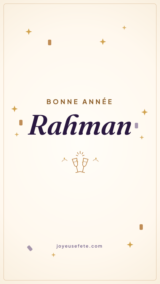Image « Bonne année Rahman » au format story