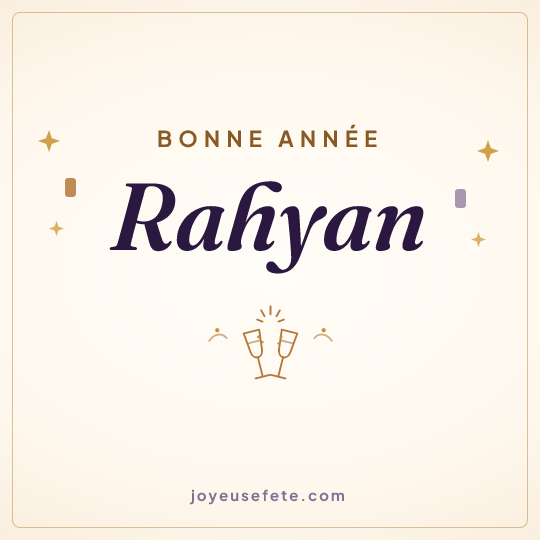 Image carrée « Bonne année Rahyan » pour WhatsApp