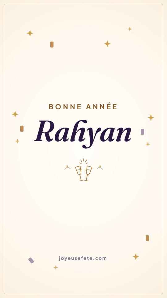 Image « Bonne année Rahyan » au format story
