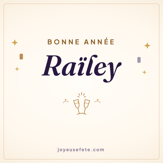 Image carrée « Bonne année Raïley » pour WhatsApp