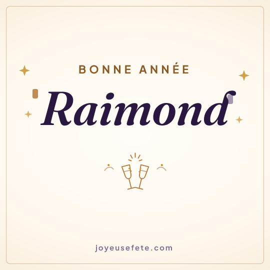Image carrée « Bonne année Raimond » pour WhatsApp