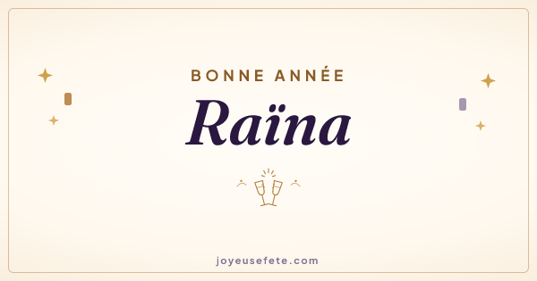 Image « Bonne année Raïna » au format large