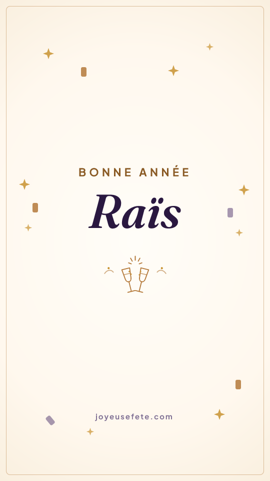 Image « Bonne année Raïs » au format story