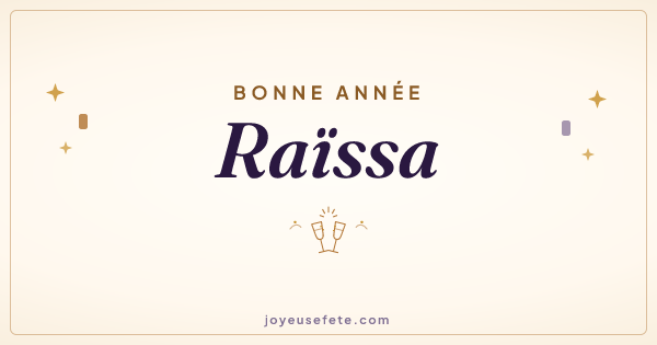 Image « Bonne année Raïssa » au format large
