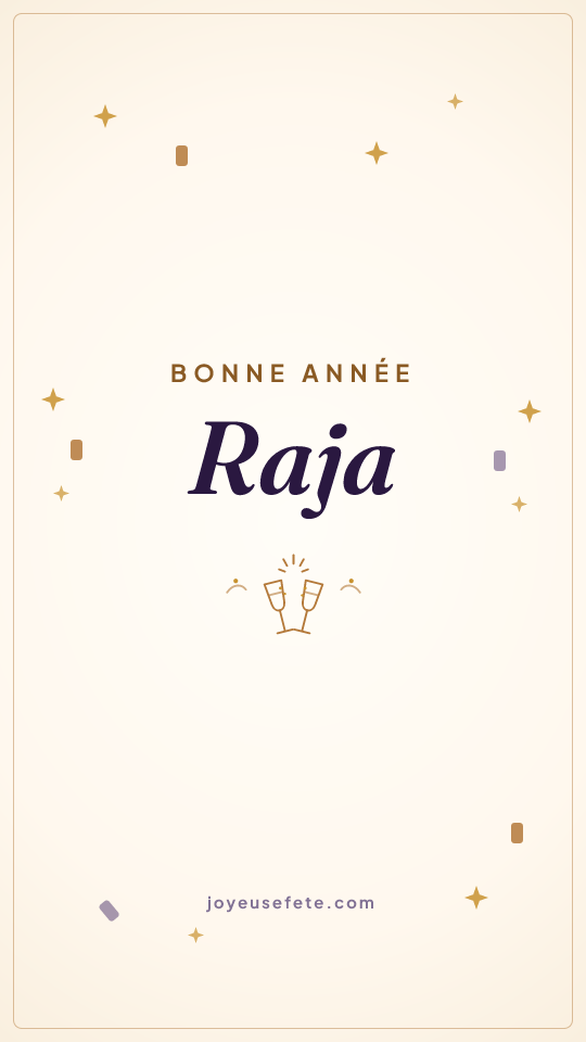 Image « Bonne année Raja » au format story