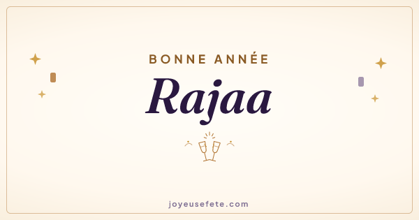 Image « Bonne année Rajaa » au format large