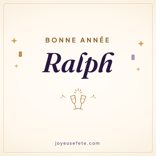 Image carrée « Bonne année Ralph » pour WhatsApp