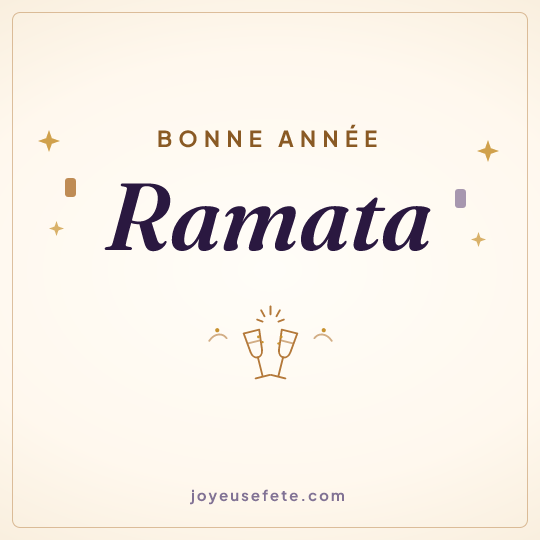 Image carrée « Bonne année Ramata » pour WhatsApp