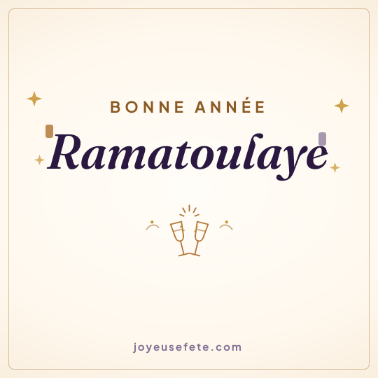 Image carrée « Bonne année Ramatoulaye » pour WhatsApp