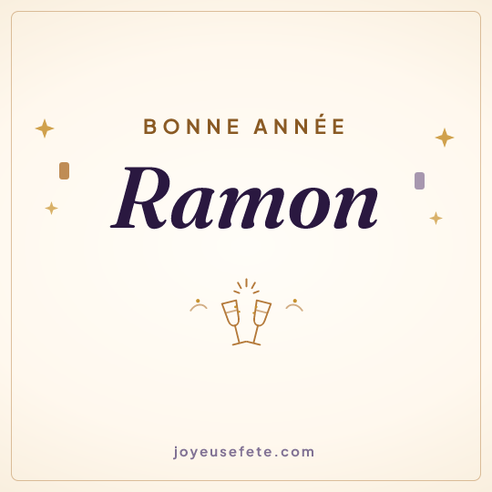 Image carrée « Bonne année Ramon » pour WhatsApp