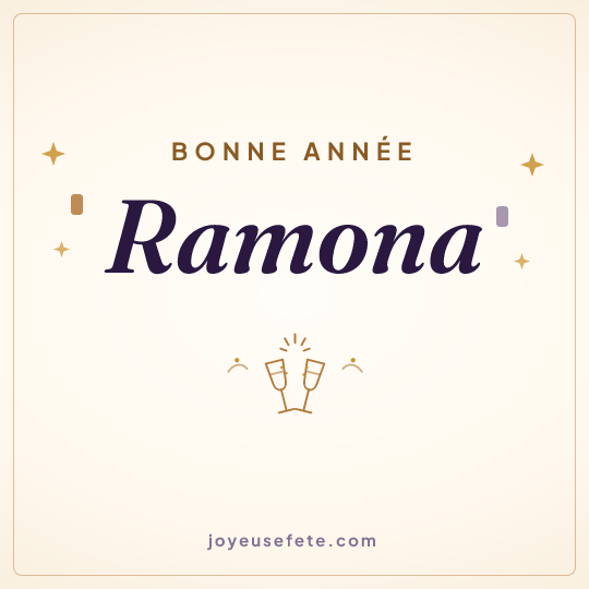 Image carrée « Bonne année Ramona » pour WhatsApp