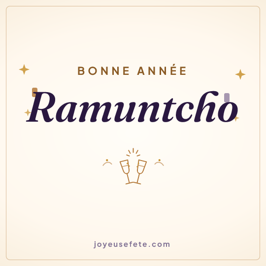 Image carrée « Bonne année Ramuntcho » pour WhatsApp