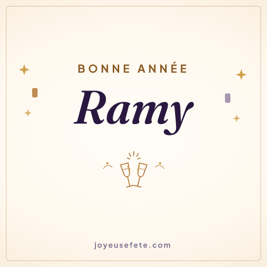 Image carrée « Bonne année Ramy » pour WhatsApp