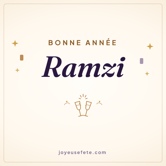 Image carrée « Bonne année Ramzi » pour WhatsApp