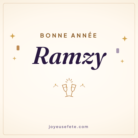Image carrée « Bonne année Ramzy » pour WhatsApp