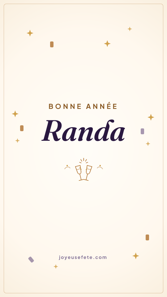 Image « Bonne année Randa » au format story