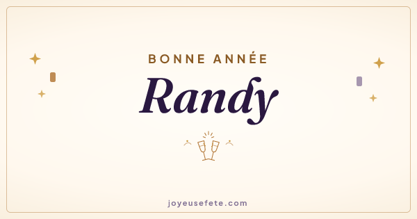 Image « Bonne année Randy » au format large