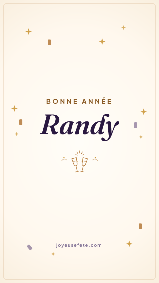 Image « Bonne année Randy » au format story