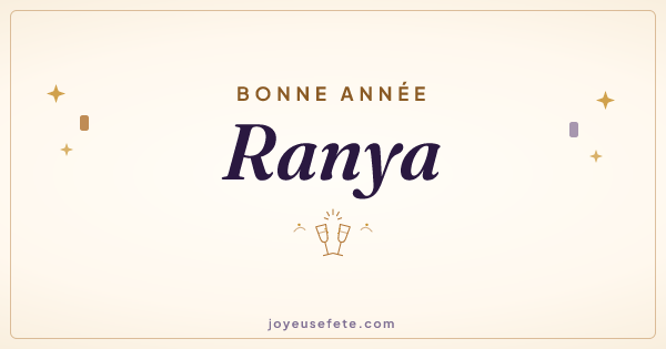 Image « Bonne année Ranya » au format large