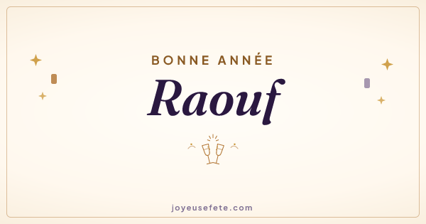 Image « Bonne année Raouf » au format large