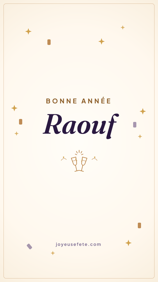 Image « Bonne année Raouf » au format story