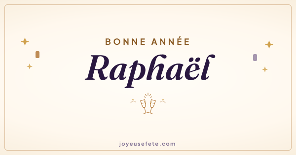 Image « Bonne année Raphaël » au format large