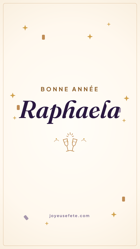 Image « Bonne année Raphaela » au format story