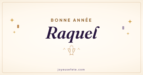 Image « Bonne année Raquel » au format large