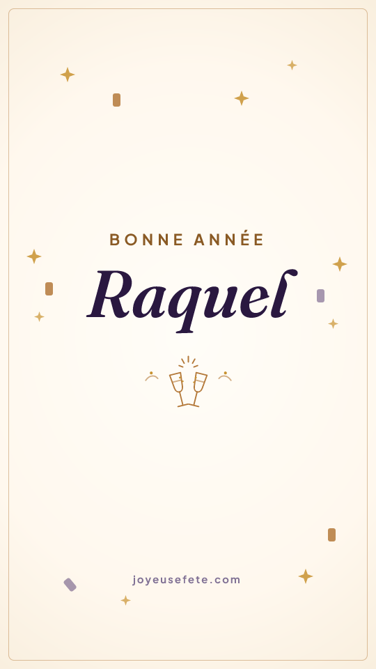 Image « Bonne année Raquel » au format story