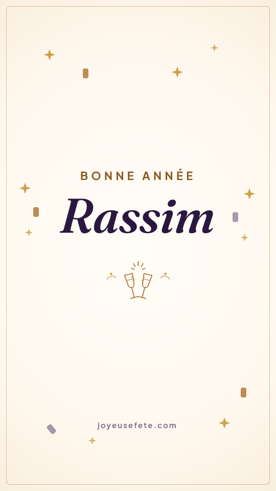 Image « Bonne année Rassim » au format story