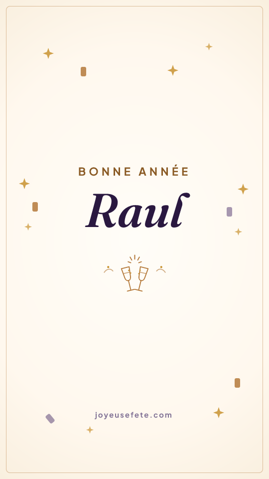 Image « Bonne année Raul » au format story