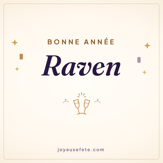 Image carrée « Bonne année Raven » pour WhatsApp
