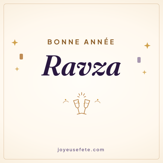Image carrée « Bonne année Ravza » pour WhatsApp