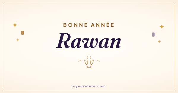 Image « Bonne année Rawan » au format large