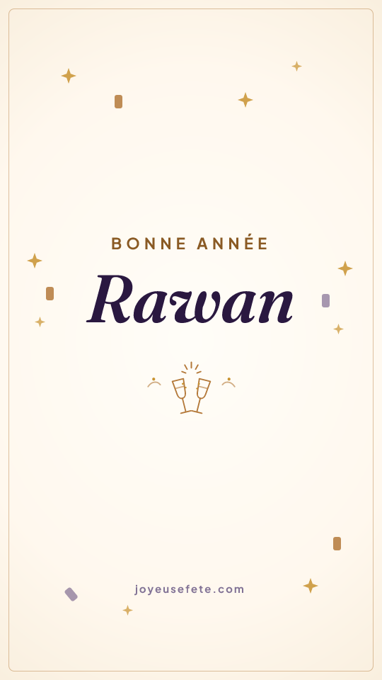 Image « Bonne année Rawan » au format story