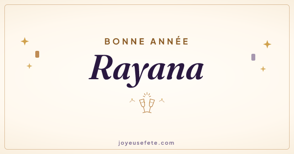 Image « Bonne année Rayana » au format large